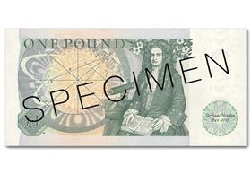 UK £1 Banknote Chief Cashier J B Page