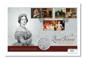 Queen Victoria Bicentenary £5 Coin Cover