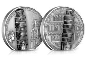 Leaning Tower of Pisa 2oz Silver