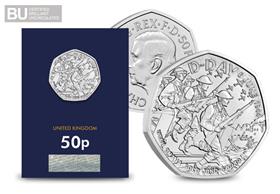 2024 UK D-Day 80 Anniversary CERTIFIED BU 50p