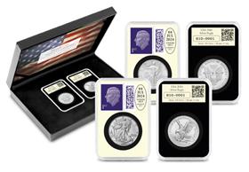 USA Silver 1oz Eagle Pair DateStamp Issue