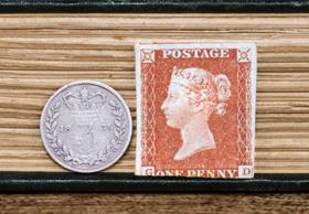 1841 Imperforate 1d Penny Red and Victorian Threepence