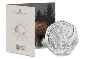 The UK 2024 Woolly Rhino BU 50p Coin