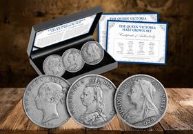 Queen Victoria Silver Half Crown Portrait Set