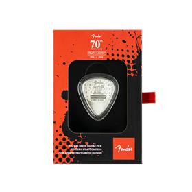 The Fender Stratocaster 70th Anniversary Silver Guitar Pick