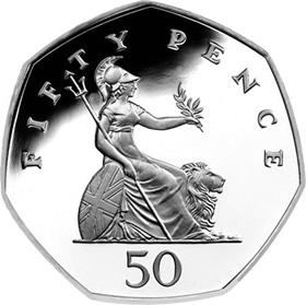 UK EC Presidency 50p Pre-1997 Coin - Mintage: 109,000