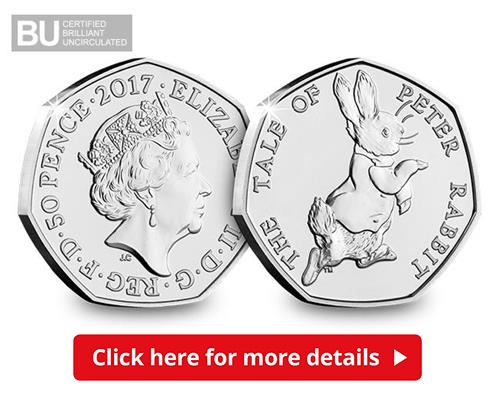 Peter rabbit 50p 2017 price